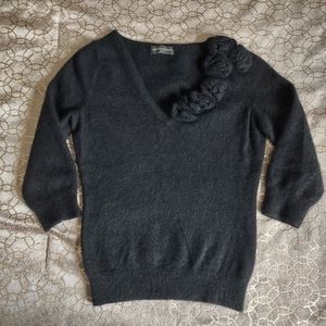 Banana Republic Flower Design Cashmere Blend Sweater EUC